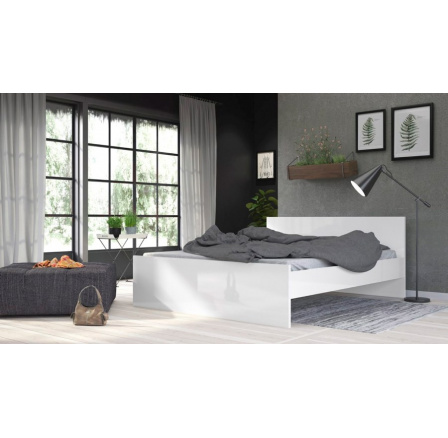 Posteľ Simplicity 213 160x200 cm biely lesk Posteľ Simplicity 213 160x200 cm biely lesk