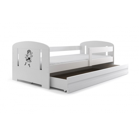 Posteľ Bruno 80x160 biela/balet Posteľ Bruno 80x160 biela/balet