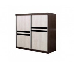 Šatníková skriňa Astra 2D sonoma-čierne sklo