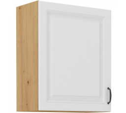 Kuchynská horná skrinka STIPE 60 G 72 1F, Biela/Dub artisan