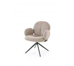 Jedálenská otočná stolička K568, Tmavo Béžová/Čierna