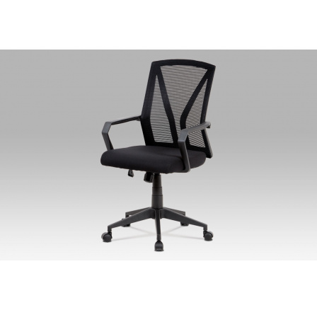 Kancelárske kreslo, čierna sieťovina, plastový kríž, hojdací mechanizmus Kancelárske kreslo, čierna sieťovina, plastový kríž, hojdací mechanizmus