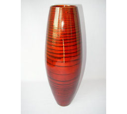 Bambusová váza červená