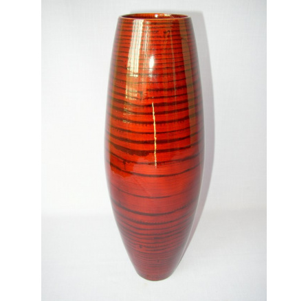 Bambusová váza červená