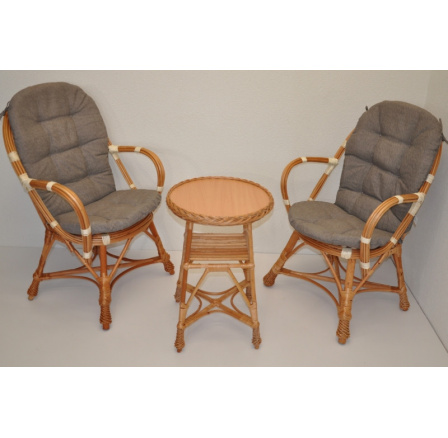 Sedacia súprava Dian s podrúčkami - vankúšiky sivé