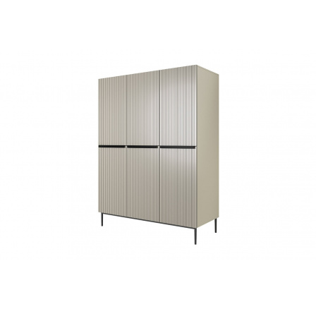 Šatní skriňa Nicole 150, kašmír / čierne nožičky