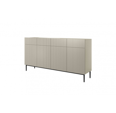 Komoda Nicole 200 cm, béžová/ čierna