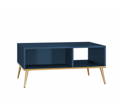 Konferenčný stôl MARINE 07, Tmavomodrá/Zlatá