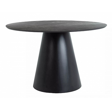 Jedálenský stôl ANGEL, efekt sivého mramoru/čierny mat