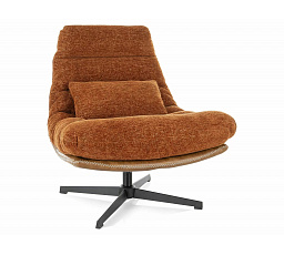 Kreslo FELICIA RAVEN, Škoricová 44/Eko koža 233