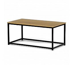 Stôl konferenčný, 90x48x41 cm, MDF, dekor divoký dub, čierny kov