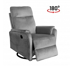 PREDPREDAJ -15% do 28.04! Relaxačné kreslo s elektrickým rozkladaním, sivý zamat Riviera 91 FR15-FX