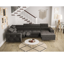 Rohová sedacia súprava ORION MAX III, relax s funkciou spania 165x320x190 cm - sivá, ľavá