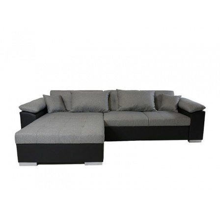 MIRABELA (MIRELLA )-ľavá sedacia súprava eko čierna EK14/ Malmo 90 sv.sivá (KA) - kolekcia "D" (Z)***VYPREDANÉ DO VYPREDANIA