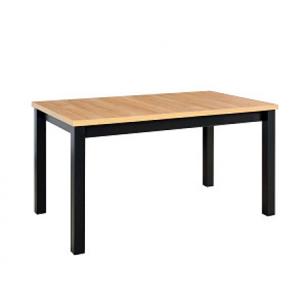 MADONA 1 - Jedálenský stôl, laminované dubové vnuky/nohy + sklo čierne (MODENA 1) - kolekcia "DRE"(K150-E)