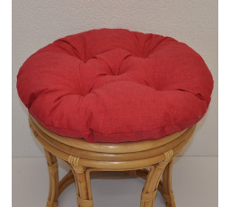 Vankúš na ratanovú stoličku s priemerom 40 cm - bordový