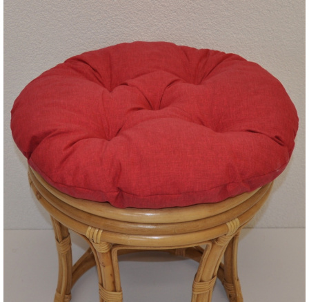 Vankúš na ratanovú stoličku s priemerom 40 cm - bordový
