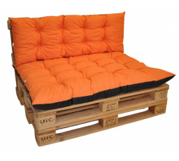 Polstre na paletový nábytok sada Basic - látka oranžový melír