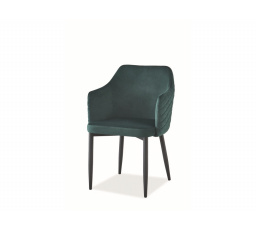 Jedálenská stolička ASTOR, čierna/zelená Velvet 78