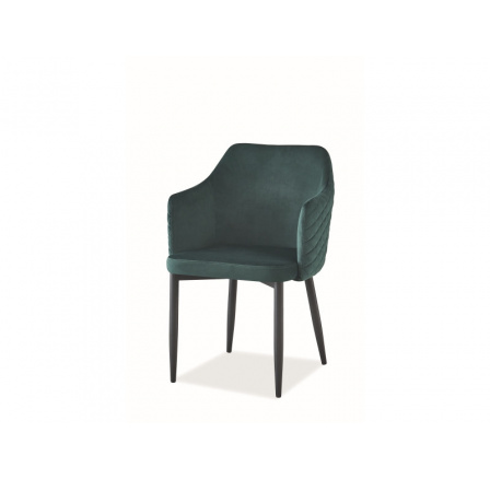 Jedálenská stolička ASTOR, čierna/zelená Velvet 78