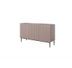 Komoda Nicole 150 cm - staroružová MDF / čierne nohy