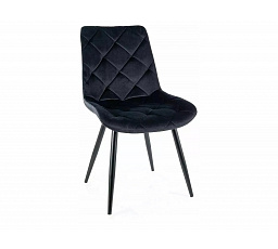 Jedálenská stolička RALPH VELVET, čierny Bluvel 19/čierny mat