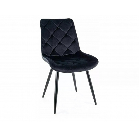 Jedálenská stolička RALPH VELVET, čierny Bluvel 19/čierny mat Jedálenská stolička RALPH VELVET, čierny Bluvel 19/čierny mat
