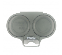 Nádoba na varenie vajec v mikrovlnnej rúre sivá