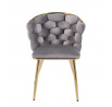 Stolička velvet sivá K47-FXJG G