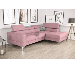 Rohová sedacia súprava TOSCANIA MINI s funkciou spania 170x250 cm - ružová, pravá