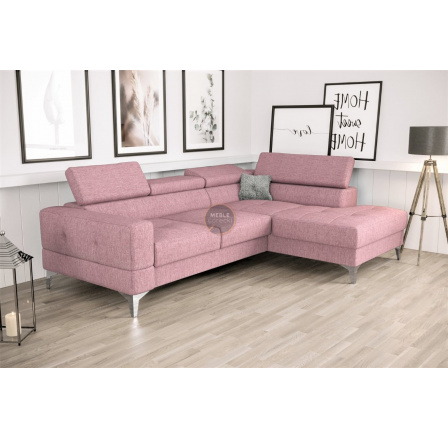Rohová sedacia súprava TOSCANIA MINI s funkciou spania 170x250 cm - ružová, pravá Rohová sedacia súprava TOSCANIA MINI s funkciou spania 170x250 cm - ružová, pravá