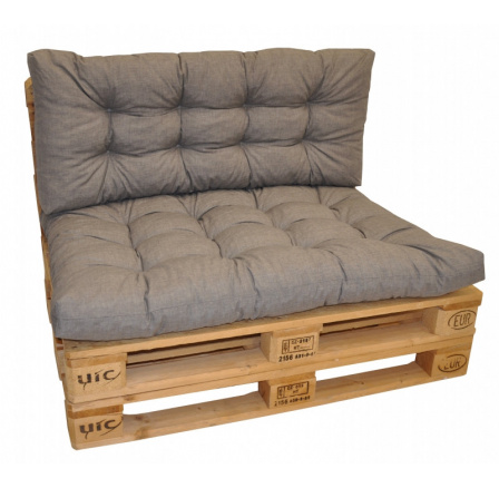 Vankúše na paletový nábytok s operadlom - sivá látka