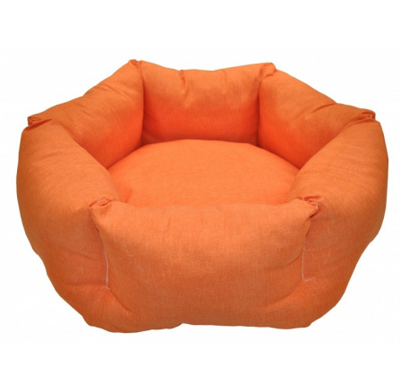 Šesťhranná posteľ AXIN - oranžové odlesky