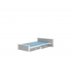Posteľ s matracom ALDEX SHELF 200x90 Biela+Svetlosivá