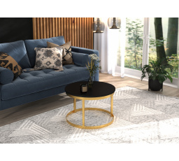 Konferenčný stolík RINEN Zlatý+Čierny