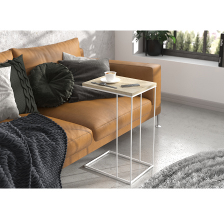 Pomocný stolík DRU Biela+Sonoma