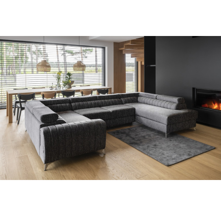 Rohová sedacia súprava v tvare U LOUIS, Marte 10 Pravá