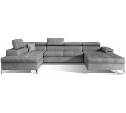Rohová sedacia súprava v tvare U EDUARDO, Monolith 84 ľavá