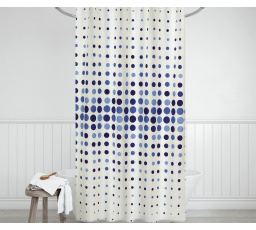 Sprchový záves modré bodky