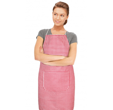 Kuchynská zástera kocka červená