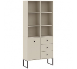 Regál LINEA 1D3S, Kašmír/Čierna