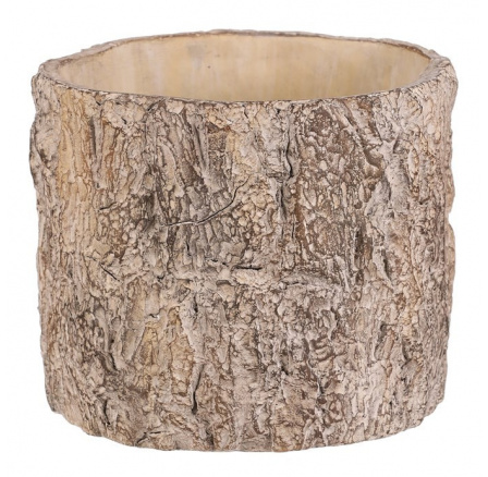 Obal betonový - imitace dřevěné kůry, vel. M, hnědý