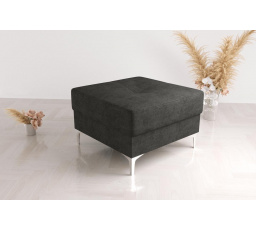 Taburet s kontajnerom 70 x 70 cm - čierna