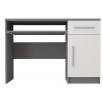 Písací stôl OMEGA II - 08, Sivá/Biela