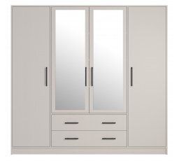 Šatní skriňa SMART SRL1 so zrkadlom, Kašmír