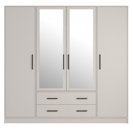 Šatní skriňa SMART SRL1 so zrkadlom, Kašmír