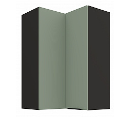 Horní rohová skříňka ARIA - 60x60 GN-90 2F (90°), Černá/Aquamarine