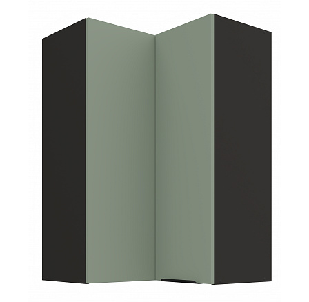 Horní rohová skříňka ARIA - 60x60 GN-90 2F (90°), Černá/Aquamarine Horní rohová skříňka ARIA - 60x60 GN-90 2F (90°), Černá/Aquamarine