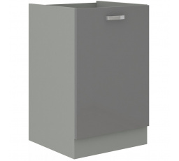 Kuchynská dolná skrinka GARID 40 D 1F BB, Sivý lesk/Sivá