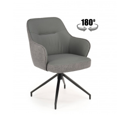 Jedálenská otočná stolička K527, Sivá/Svetlosivá/Čierna